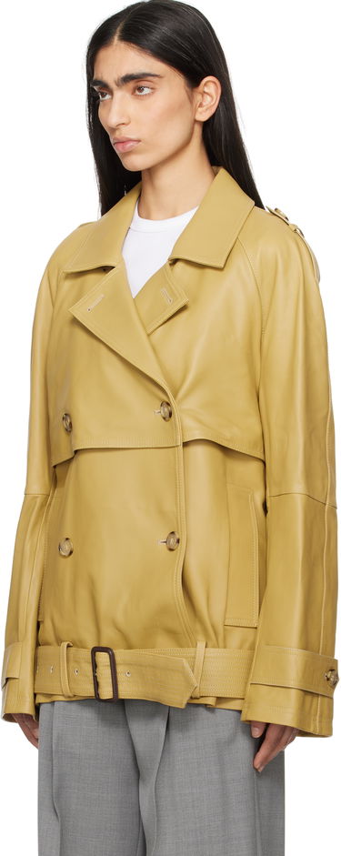 Trenčkot TOTEME TOTEME Short Trench Leather Jacket Žltá | 252-WRO0185-LE0127, 3