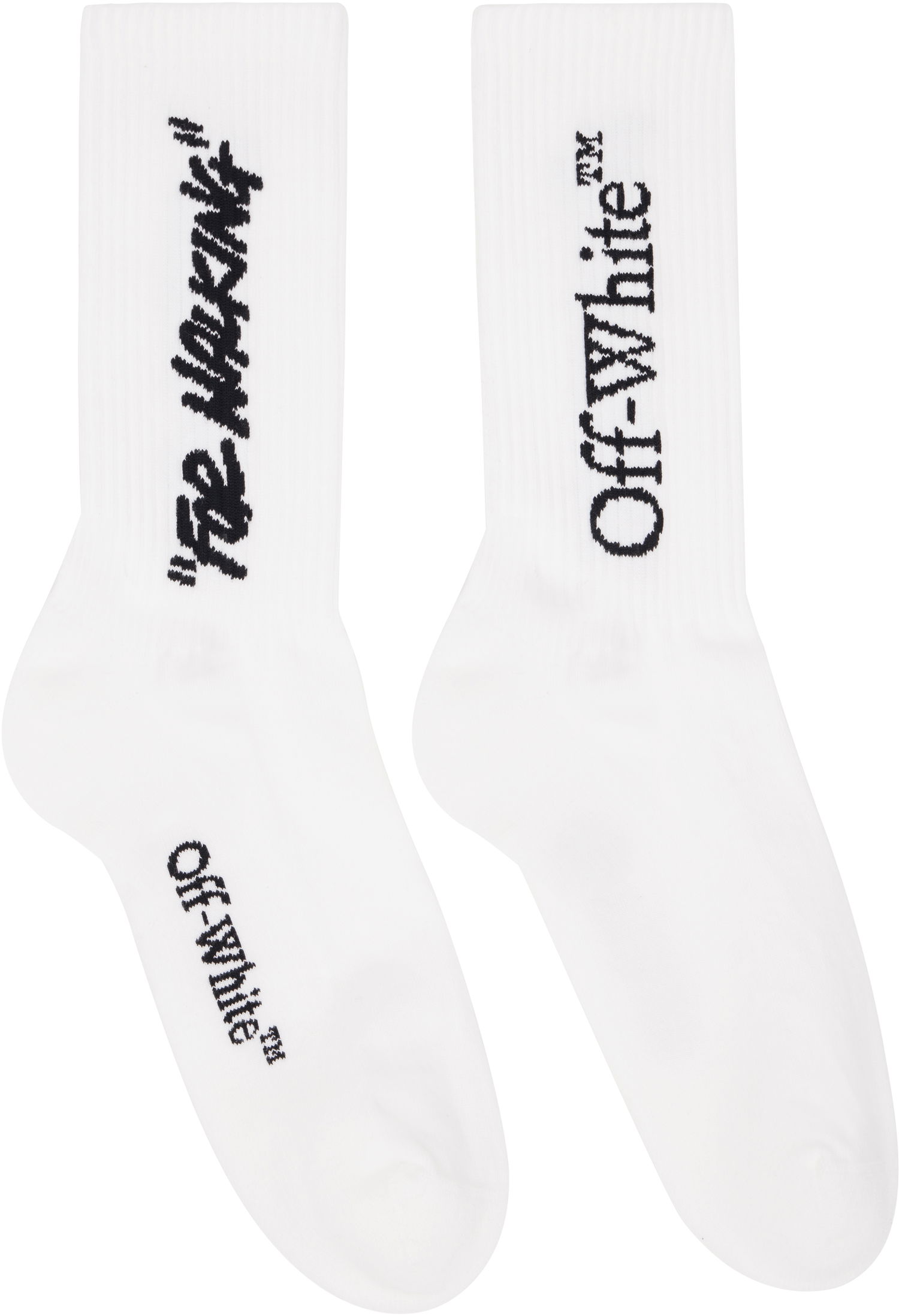 Ponožky Off-White Quote Mid Socks Biela | OMRA085C99KNI0020110, 0