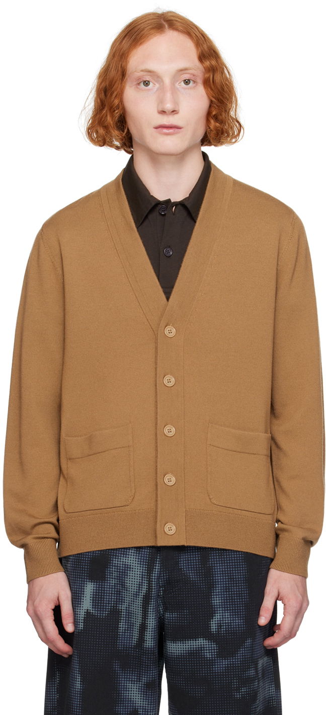 Sveter Dries Van Noten Brown Merino Wool Cardigan Béžová | 242-021206-9700, 0