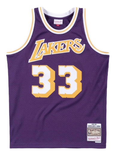 Dres Mitchell & Ness Los Angeles Lakers Kareem Abdul-Jabbar Swingman Jersey Fialová | SMJYAC18109-LALPURP83KAB