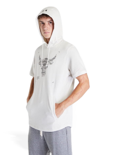 Mikina Under Armour Project Rock Ss Terry Hoody Biela | 1370465-110