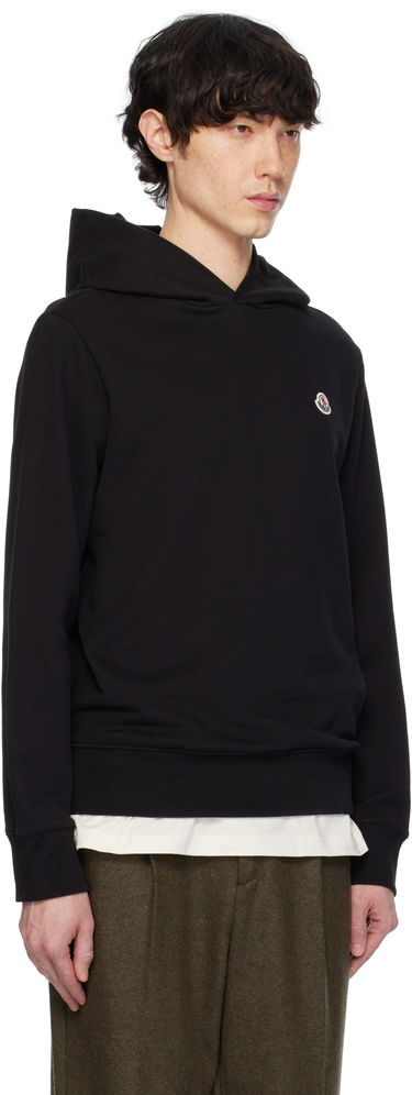 Mikina Moncler Moncler Cotton Logo Patch Hoodie Čierna | K10918G0003589AUJ, 1