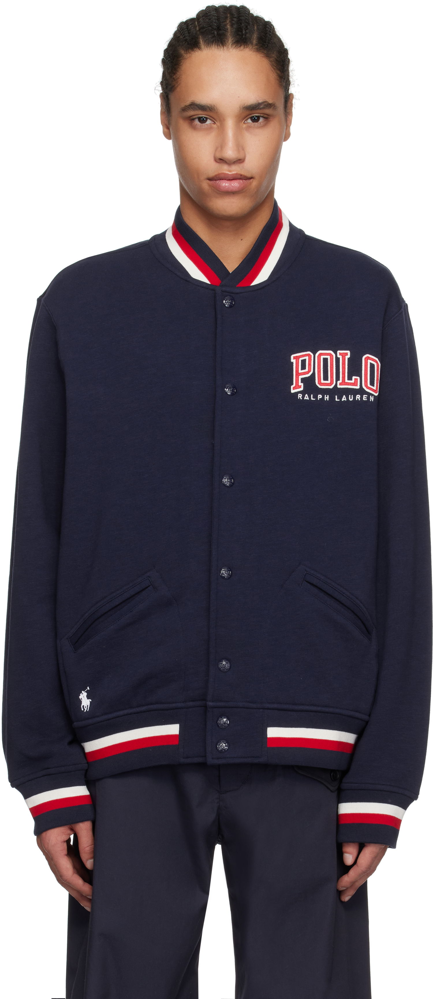 Bomber bunda Polo by Ralph Lauren Ralph Lauren Vintage Fleece Bomber Jacket Navy | 710964468001, 0