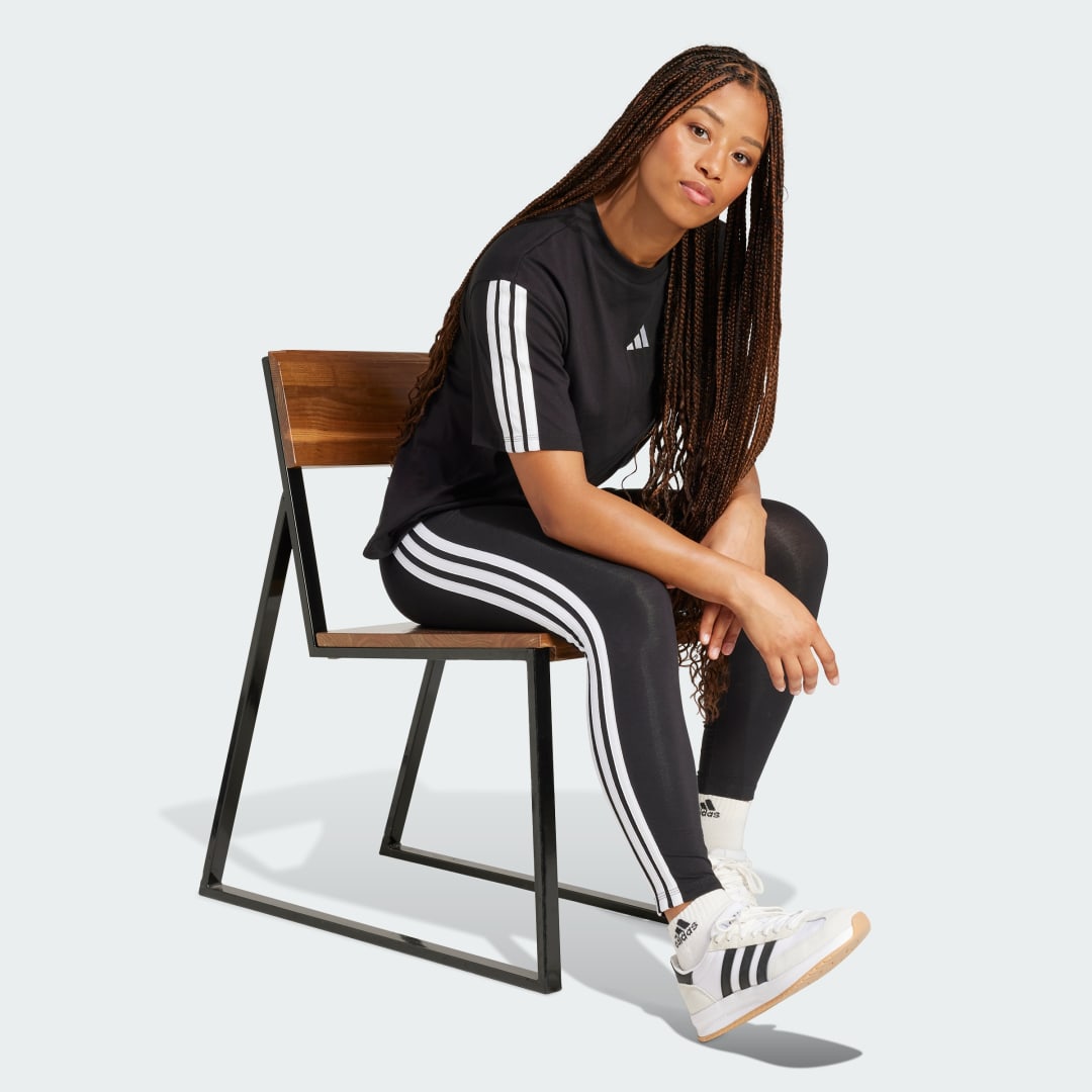 3-Stripes Cotton Leggings