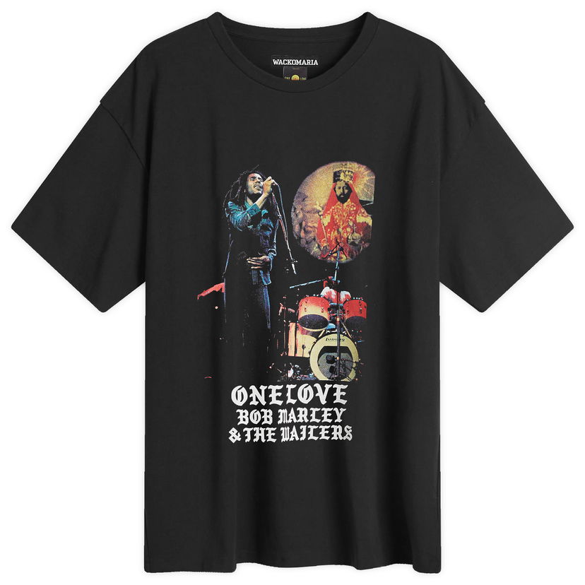 Tričko WACKO MARIA Bob Marley Type-1 T-Shirt Čierna | BOBMARLEY-WM-TEE02-BLK