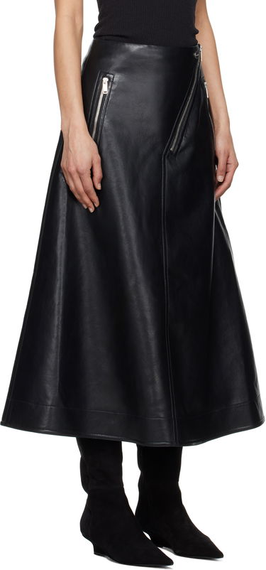 Sukňa Nanushka Nanushka Aleka Regenerated Leather Midi Skirt Čierna | NW25RSSK13899, 1