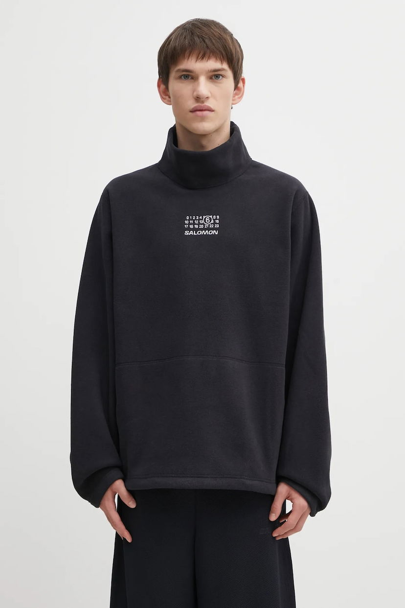 Mikina Maison Margiela MM6 Maison Margiela x Salomon Smooth Fleece Turtleneck Čierna | SH0NH0019.M20140.899