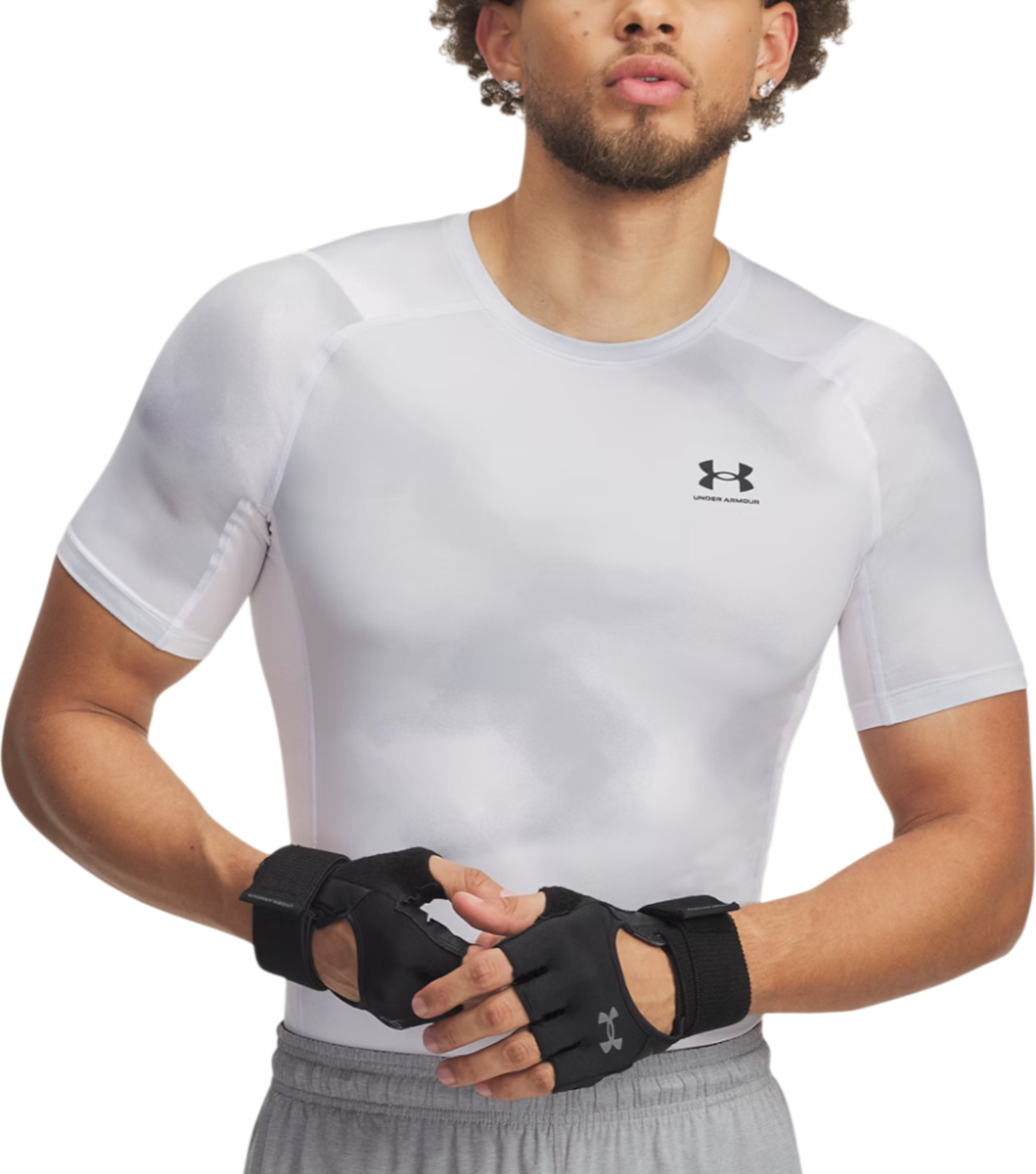 Tričko Under Armour HG Armour Printed Short Sleeve T-Shirt Biela | 1383321-101, 0