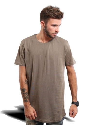 Tričko Urban Classics Shaped Long Tee Hnedá | TB638-army green