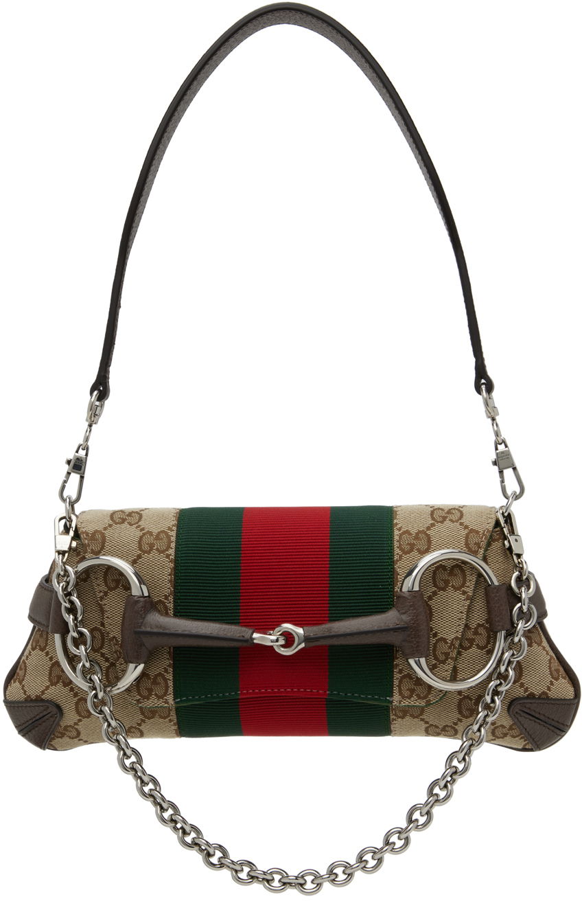 Batohy a tašky Gucci Taupe Small Horsebit Chain Bag Béžová | 764339 FACM2, 0