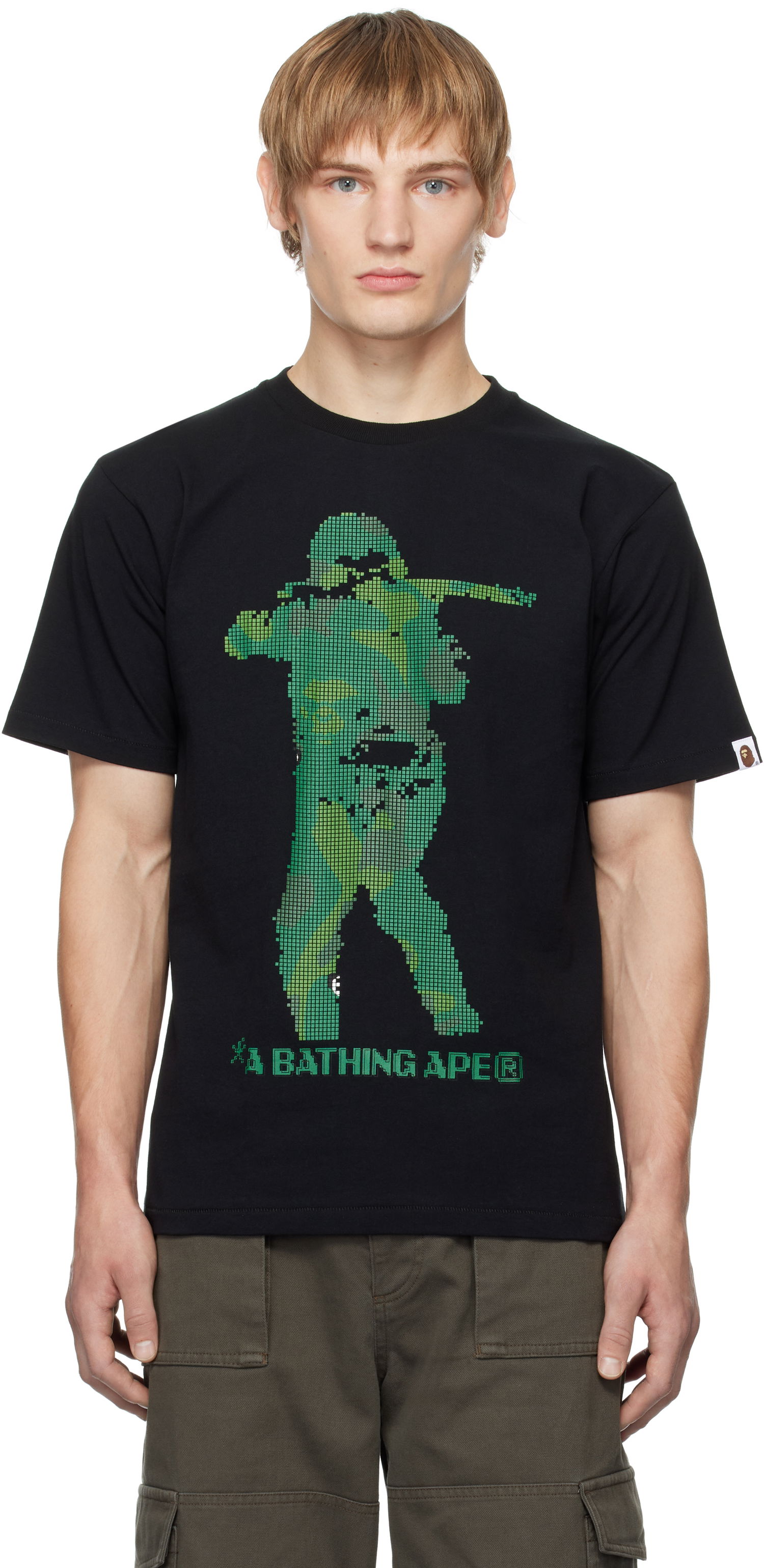 Tričko BAPE Bitmap Soldier Graphic T-Shirt Čierna | 001TEK801042M, 0