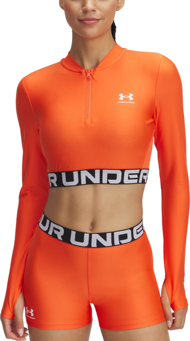 Súprava Under Armour Under Armour HeatGear Rib 1/4 Zip Long Sleeve Top Oranžová | 1388692-847, 0