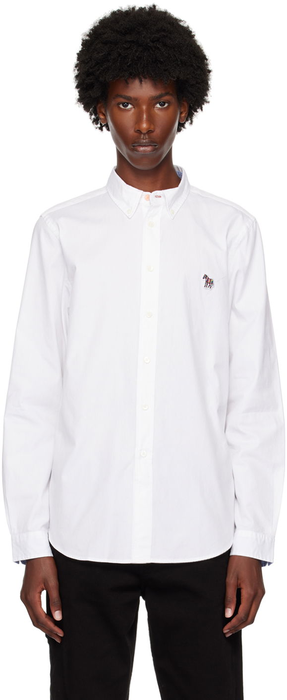 Košeľa Paul Smith PS Paul Smith Zebra Oxford Shirt Biela | M2R-599R-FZEBRA-01, 0
