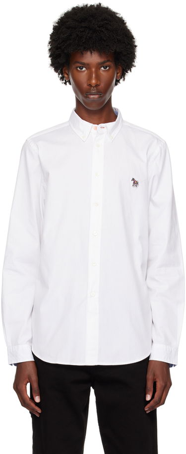 Košeľa Paul Smith PS Paul Smith Zebra Oxford Shirt Biela | M2R-599R-FZEBRA-01, 0