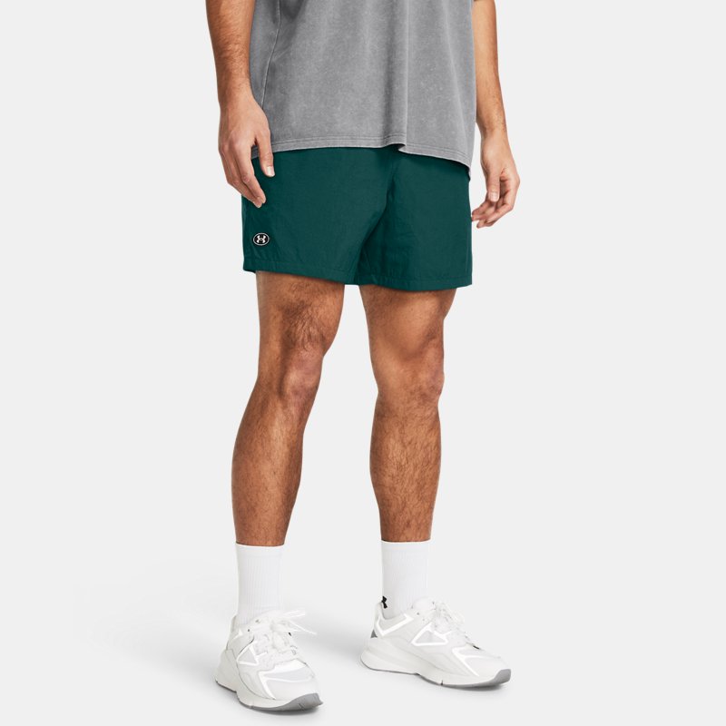 Šortky Under Armour Crinkle Woven Volleyball-Shorts für Herren Hydro Teal Zelené | 1383351-449