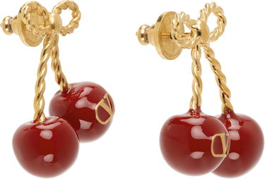 Náušnice Valentino Valentino Garavani Chez 'Valentino' Cherry Earrings Červená | 6W0J0Z80MJP, 1