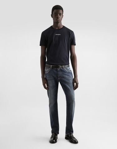 Tričko Dolce & Gabbana Dolce & Gabbana Cotton T-Shirt with Small Logo Čierna | G8RN8ZG7NUBB0665, 1