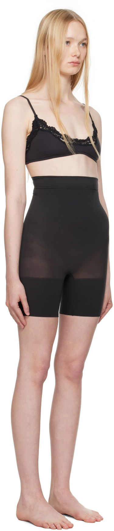 Body SKIMS Everyday Sculpt High-Waisted Mid Thigh Shorts Čierna | SH-SHO-2152, 4