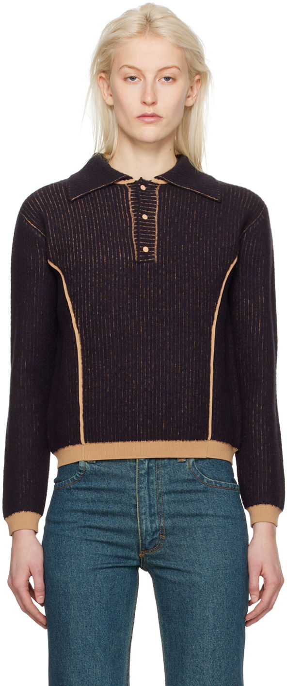 Polo tričko Eckhaus Latta Starling Polo Hnedá | 8051-EL-PS24-A -, 0