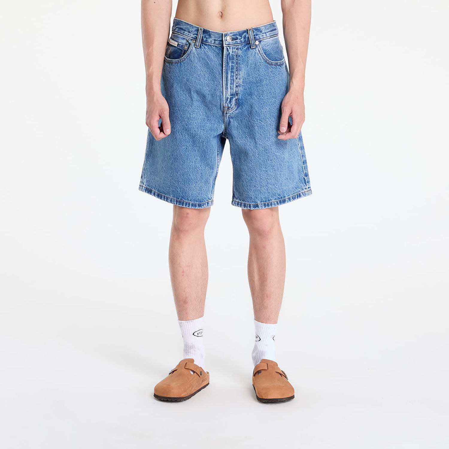 Šortky CALVIN KLEIN Calvin Klein Jeans 90S Mid Stone Shorts Modrá | LV04RB931G U1W, 0