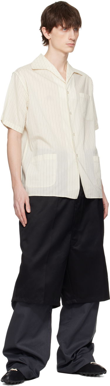 Košeľa Maison Margiela Maison Margiela Pinstriped Camp Collar Shirt Béžová | S50DR0009 M35276, 3