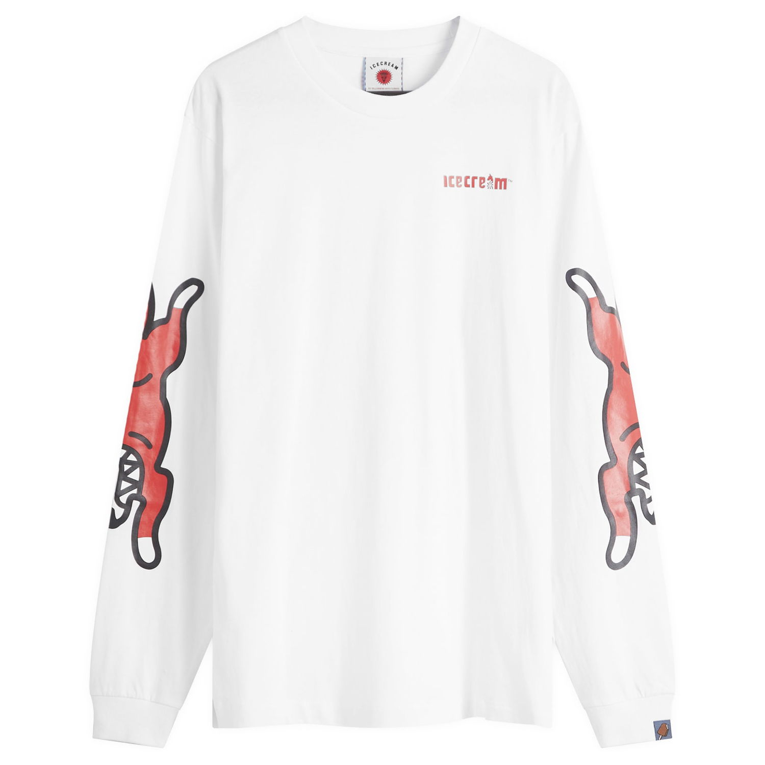 Tričko BBC IceCream ICECREAM Running Dog Long Sleeve T-Shirt, Size Large Biela | IC24486-WHT, 1