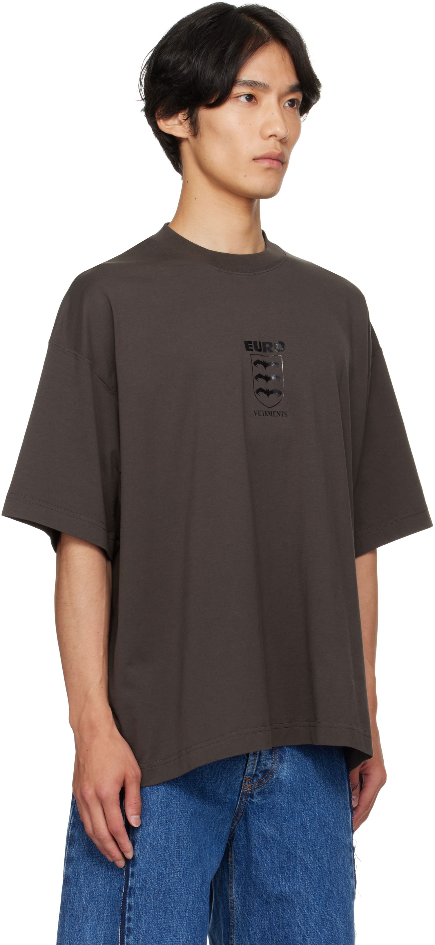 Tričko VETEMENTS Vetements Bats Logo Regular T-Shirt Hnedá | UH76TR650C, 1