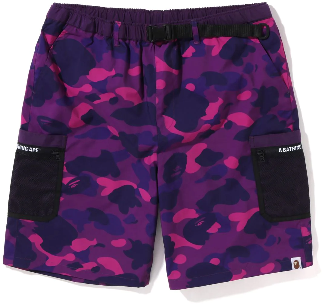 Šortky BAPE Color Camo Mesh Pocket Shorts Fialová | 001SI301007M, 0