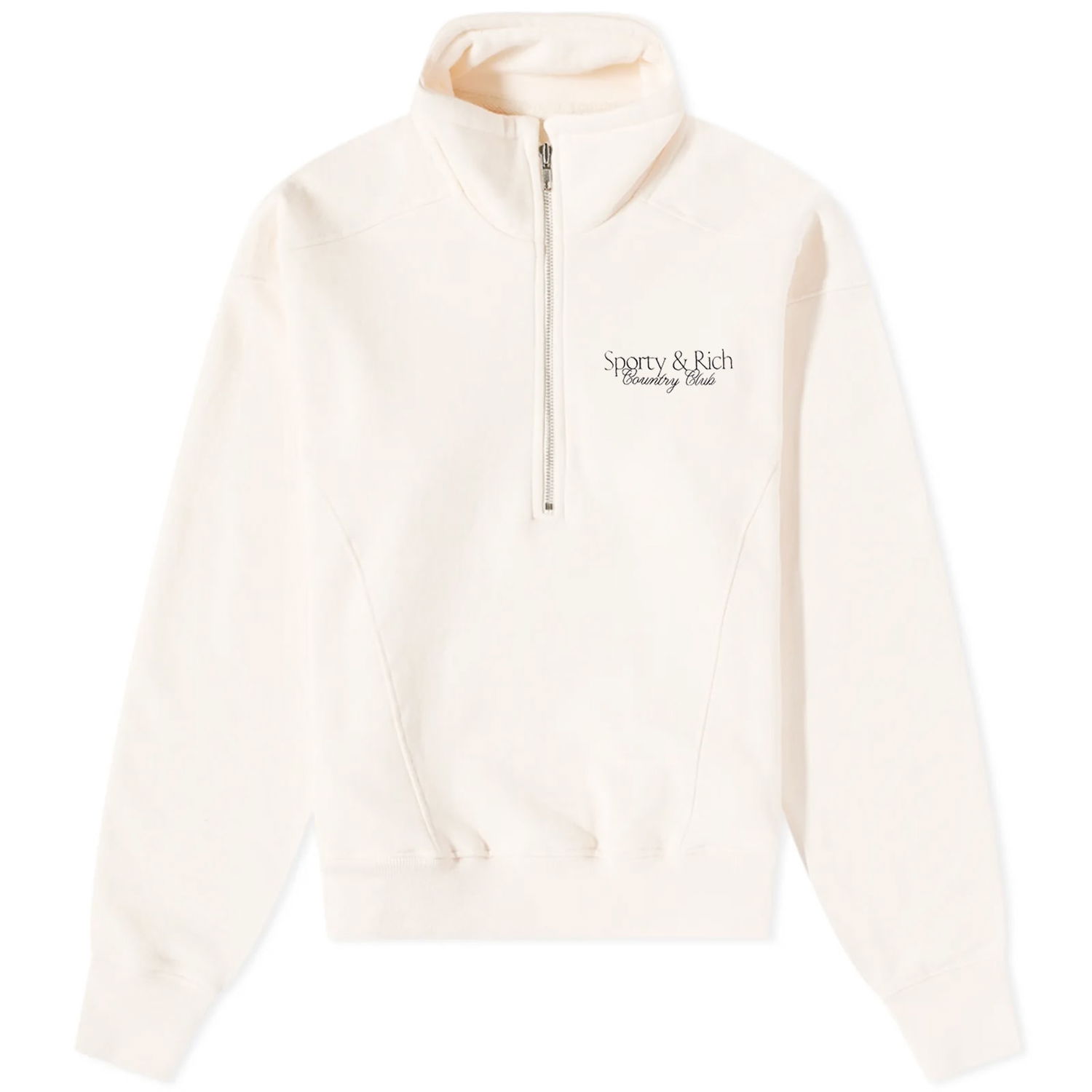 Mikina Sporty & Rich Country Club Quarter Zip Sweatshirt Biela | QZ831CR, 0