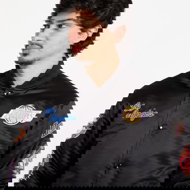 Bomber bunda Mitchell & Ness NBA Blackout Heavyweight Satin Jacket Los Angeles Lakers Čierna | JK15027-LALBLCK, 1