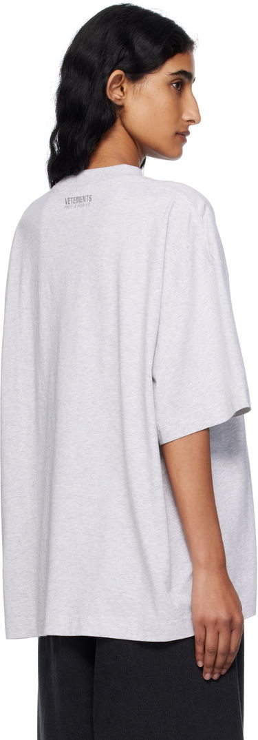 Tričko VETEMENTS Vetements Logo Regular Fit T-Shirt Šedá | UH76TR100G, 2