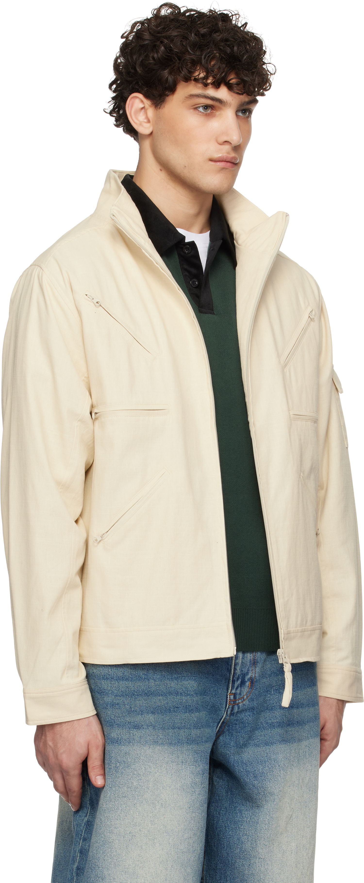 Bunda Dime Zip Jacket Béžová | DIMEHO243BON, 1