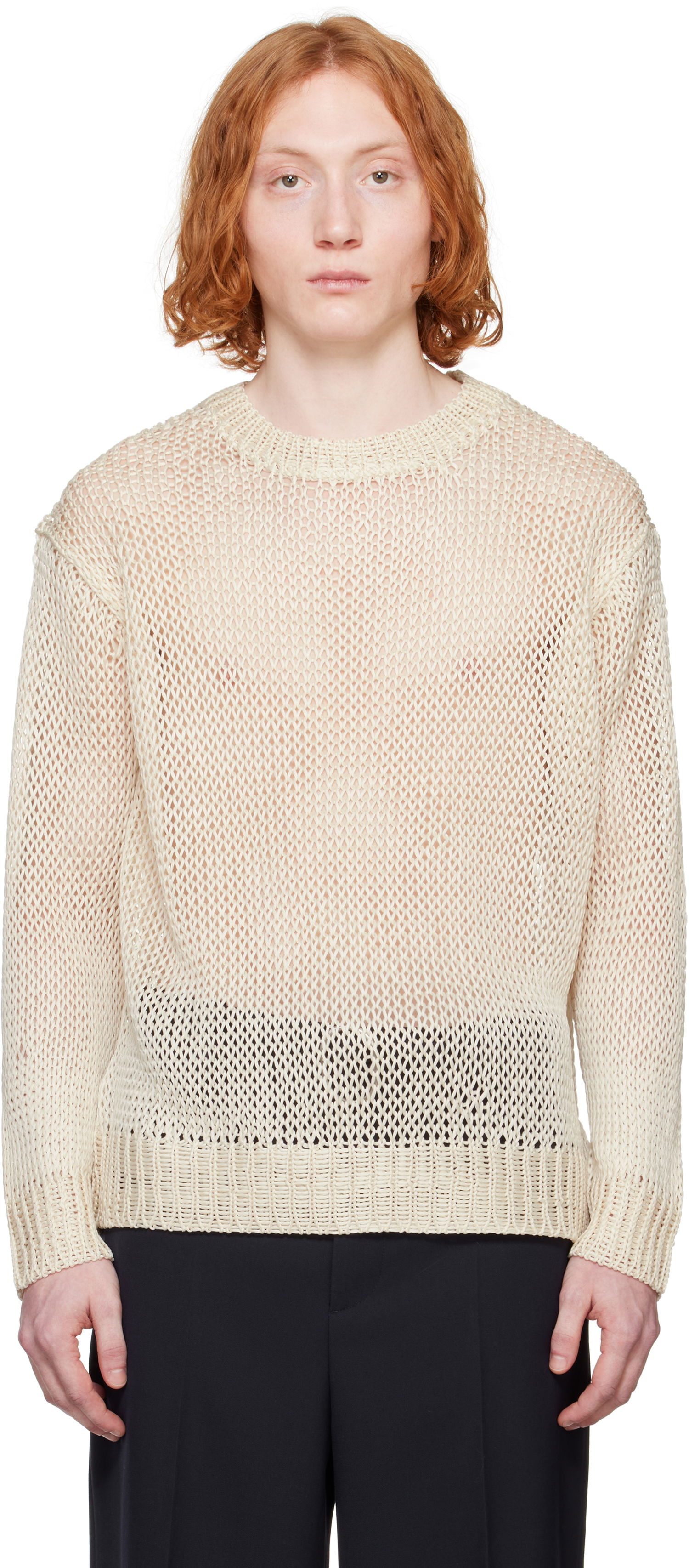 Sveter Jil Sander Jil Sander Crew-Neck Sweater Béžová | J22GP0233_J16135, 0