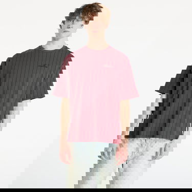 Tričko New Era Oversized Pinstripe T-shirt Vínová | 60758724, 0