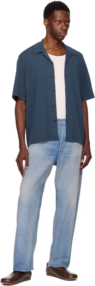 Košeľa rag & bone Rag & Bone Avery Zuma Knitted Shirt Modrá | MBS25P020NC20, 3