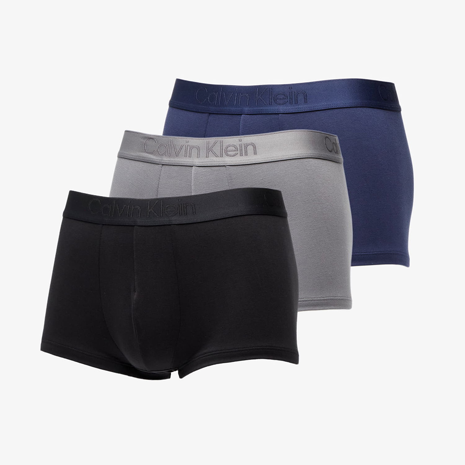 Boxerky CALVIN KLEIN Low Rise Trunk 3-Pack Black/ Blue Shadow/ Grey Sky Rôznofarebný | NB3651A FZ7, 0