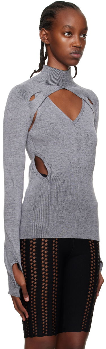 Sveter Dion Lee Cutout Turtleneck Top Šedá | C7078P22, 1