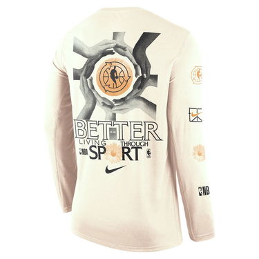 Tričko Nike Team 31 Courtside Long-Sleeve Tee Béžová | DN3902-901, 1