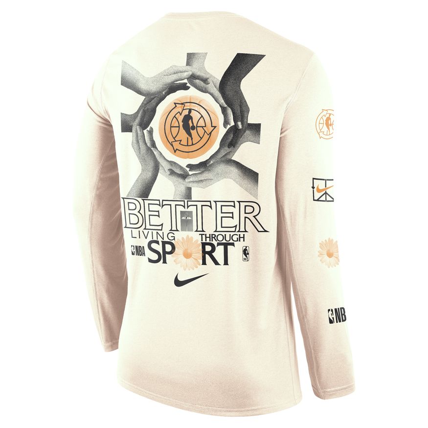 Tričko Nike Team 31 Courtside Long-Sleeve Tee Béžová | DN3902-901, 1