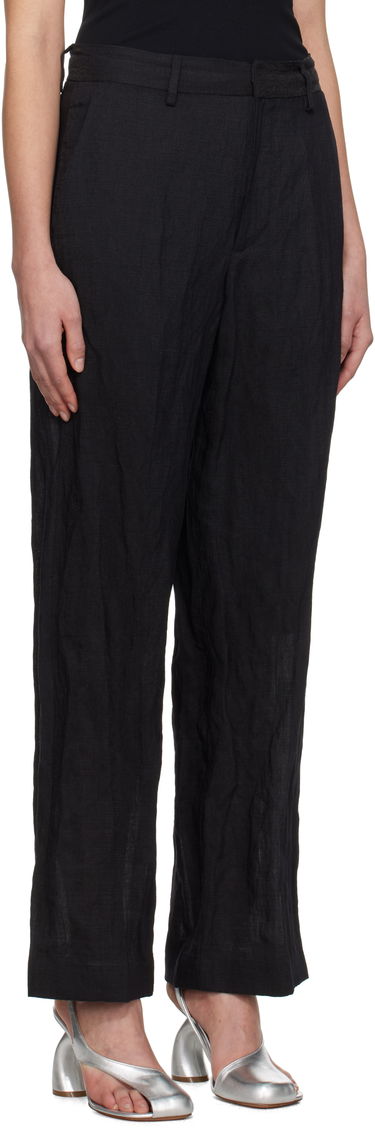 Nohavice Maison Margiela MM6 Maison Margiela Crinkled Metallic Tailoring Trousers Čierna | S52KA0521 M35253, 1