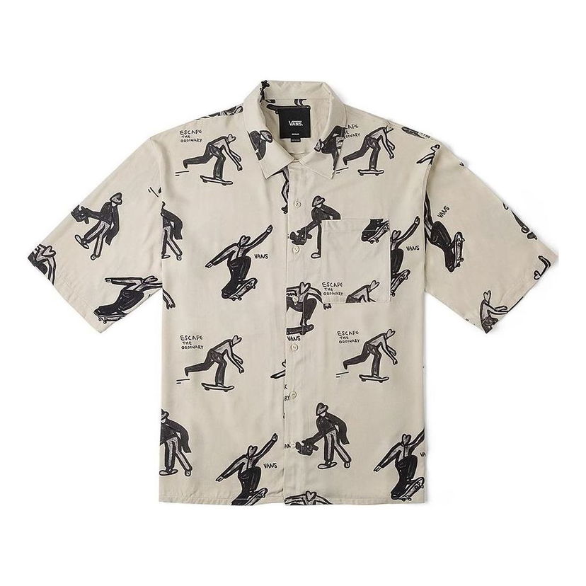 Košeľa Vans Artist Collection Short-Sleeved Shirt Béžová | VN000J2XDGG