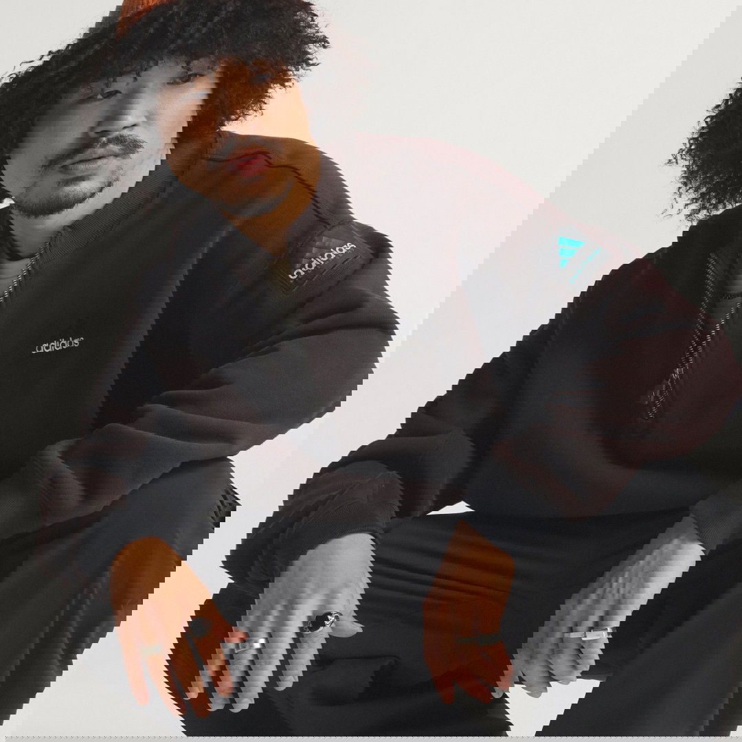 Mikina adidas Performance Equipment Blocked Half-Zip Sweatshirt Hnedá | KE1352, 0