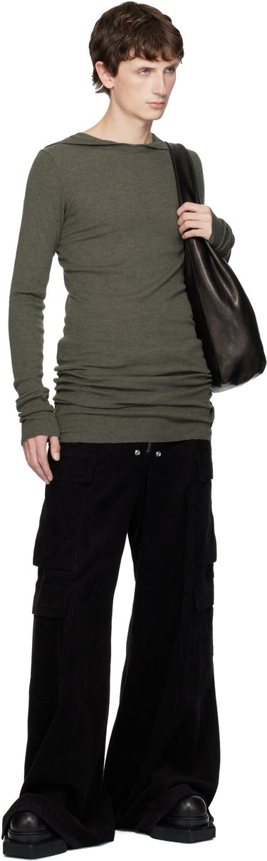 Mikina Rick Owens Concordians Rib LS Hoodie Zelené | RU02E1260 RJR, 3