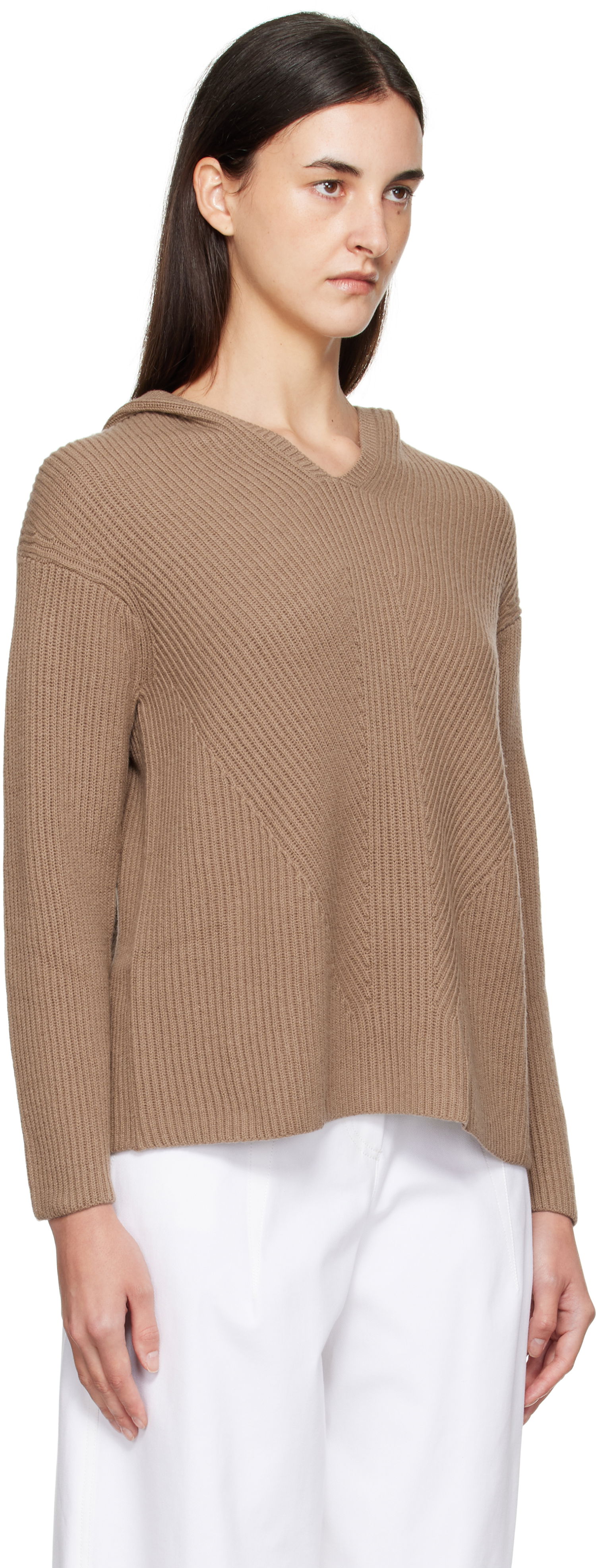 Mikina Max Mara Max Mara Falcone Knit Hoodie Hnedá | 2529366031600, 1