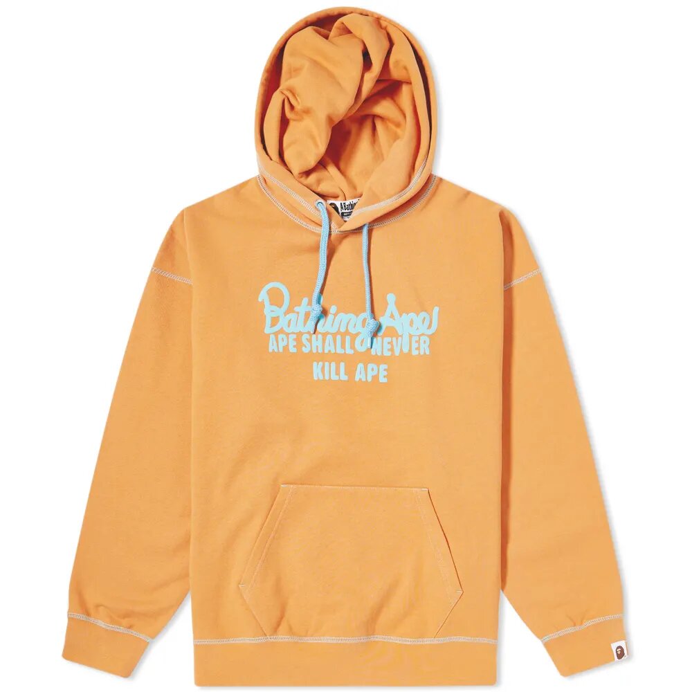Mikina BAPE Colour Stitching Oversized Pullover Hoody Oranžová | 001PPI302005L-ORG, 1