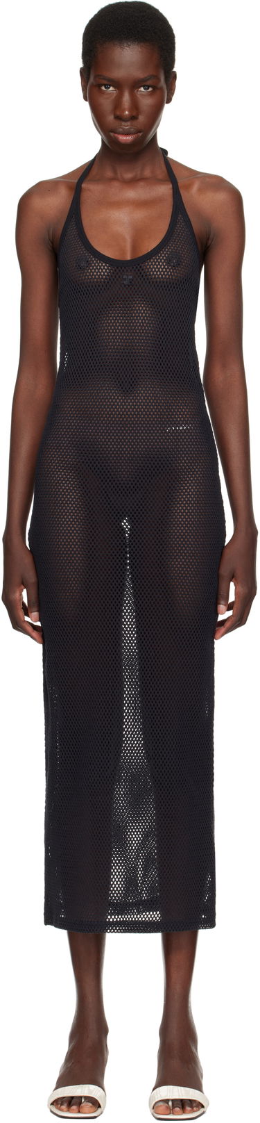 Šaty Courrèges Courrèges Holistic Mesh Maxi Dress Čierna | 225JRO625JS0119, 0