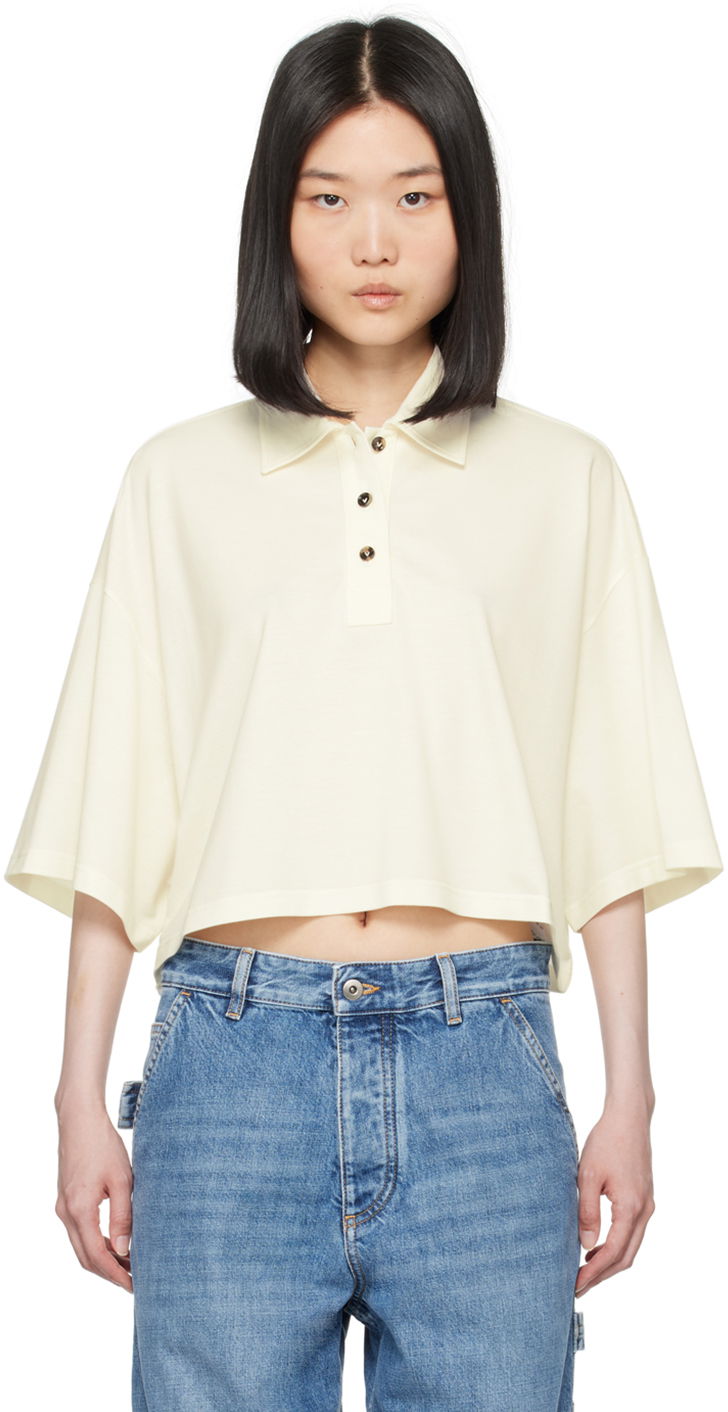 Polo tričko Bottega Veneta Cropped Polo Biela | 796164 V4DG0, 0
