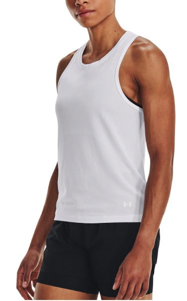 Tielko Under Armour Seamless Stride Singlet Biela | 1375697-100, 0
