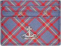 Vivienne Westwood Flat Card Holder with Tartan Print