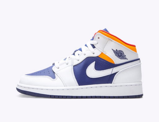 Limitované edície Jordan Air Jordan 1 Mid GS "White Deep Royal Blue" Biela | 554725-131